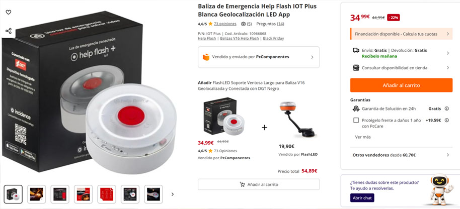 Baliza Original Help Flash IoT +